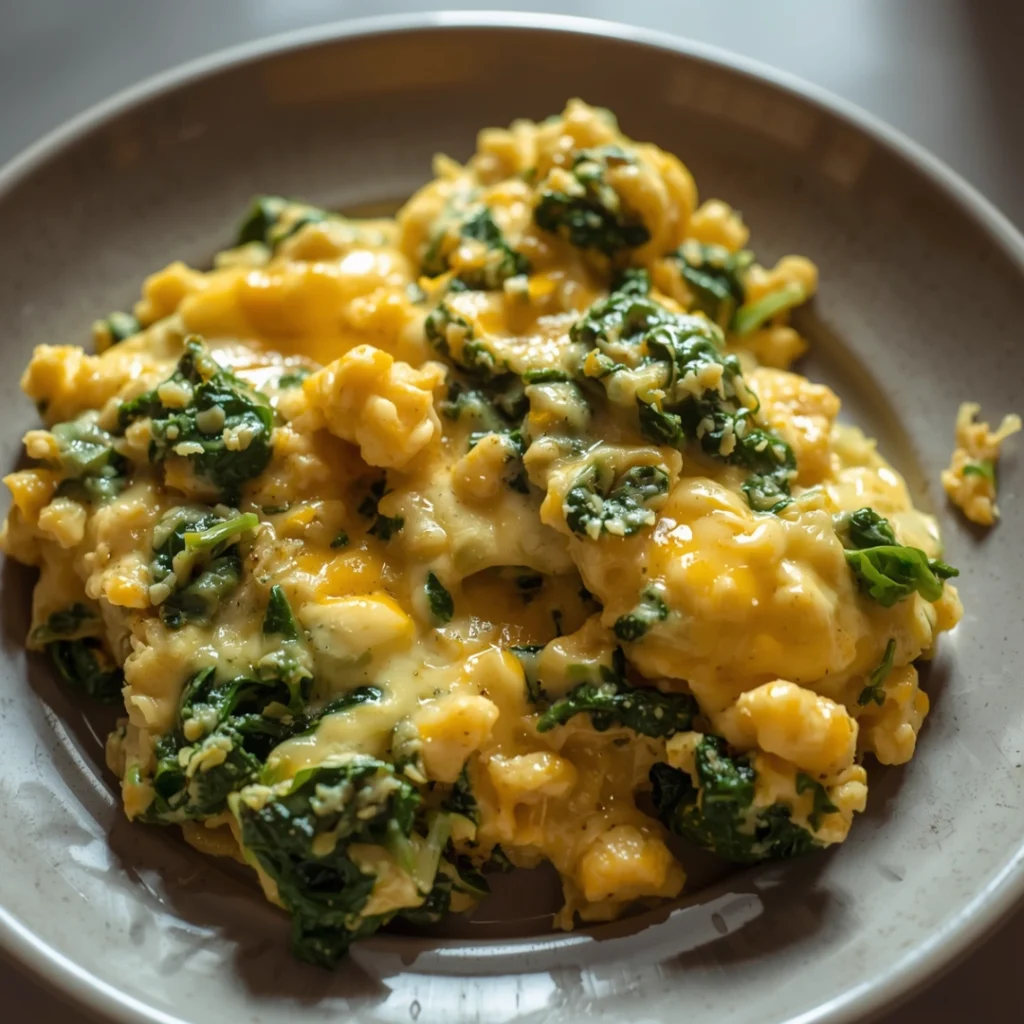Spinach Cheese Scramble