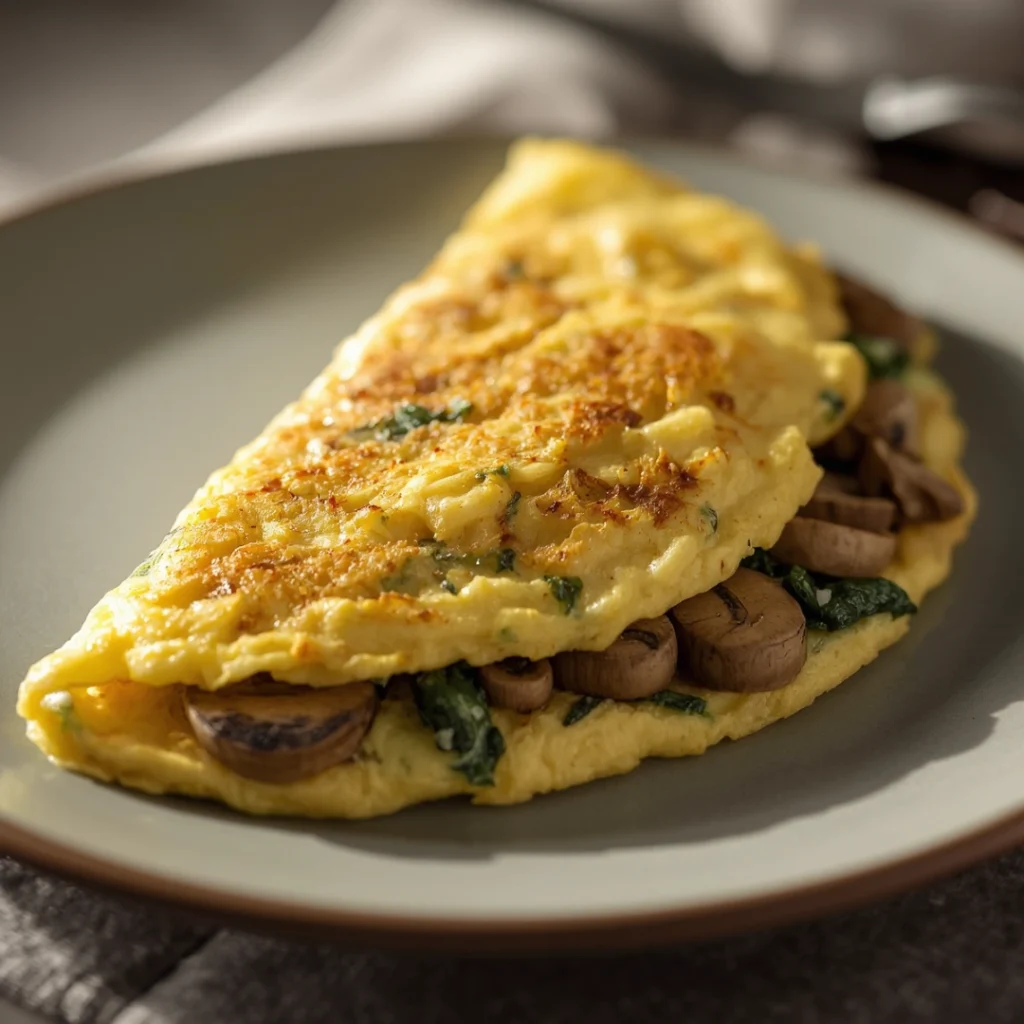Spinach Mushroom Omelet