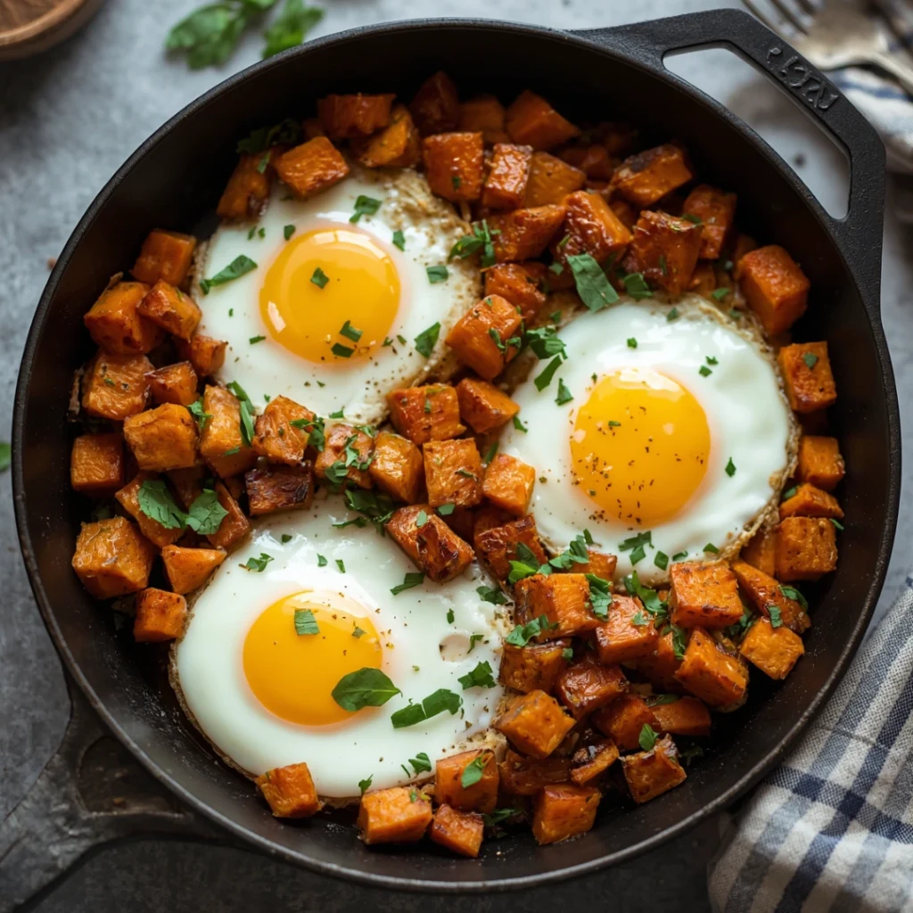 Sweet Potato Egg Hash