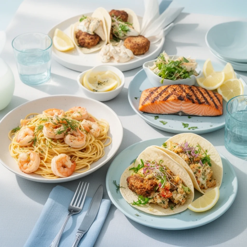 coastal-style dinner setup