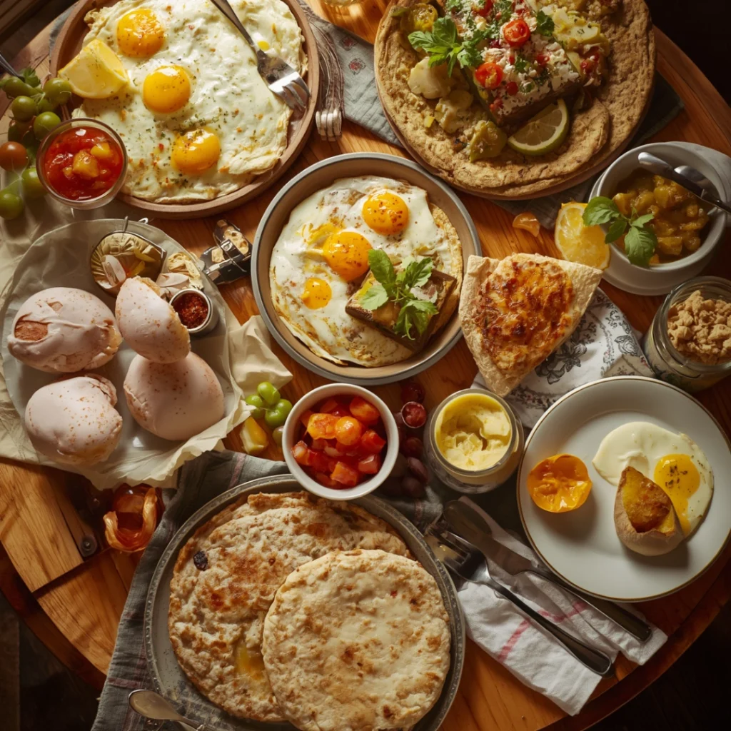 cozy breakfast table featuring egg