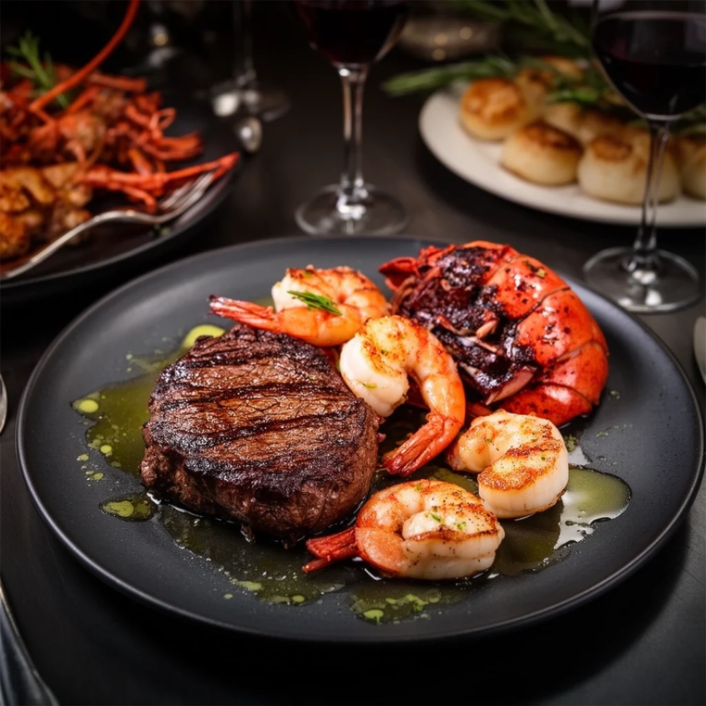 featuring surf and turf dishes