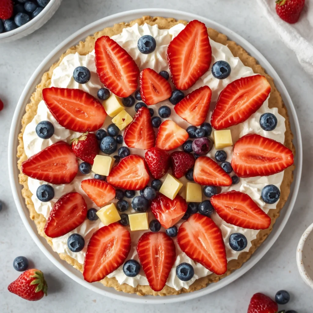 1. Classic Sugar Cookie Fruit Pizza