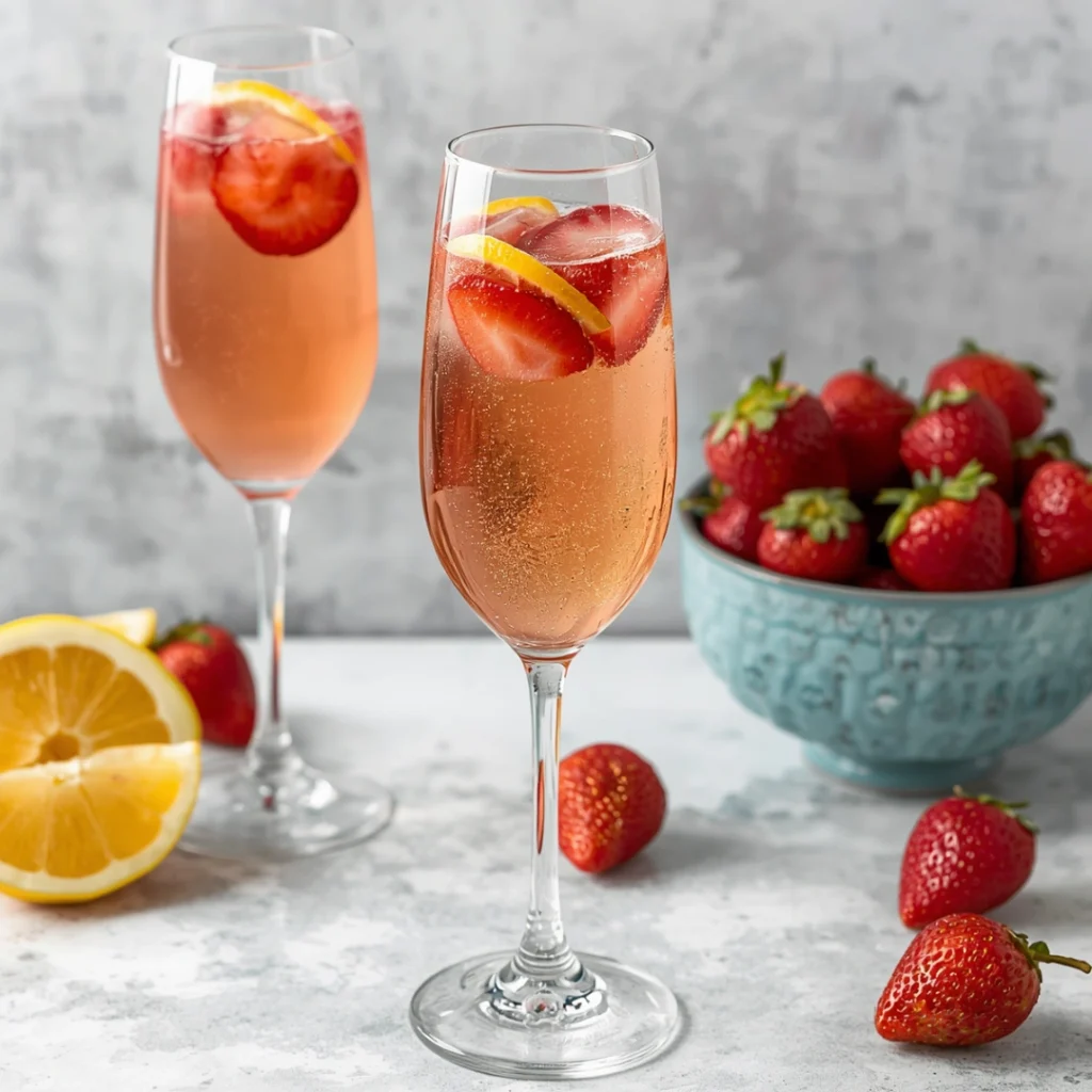2. Sparkling Strawberry Mocktail