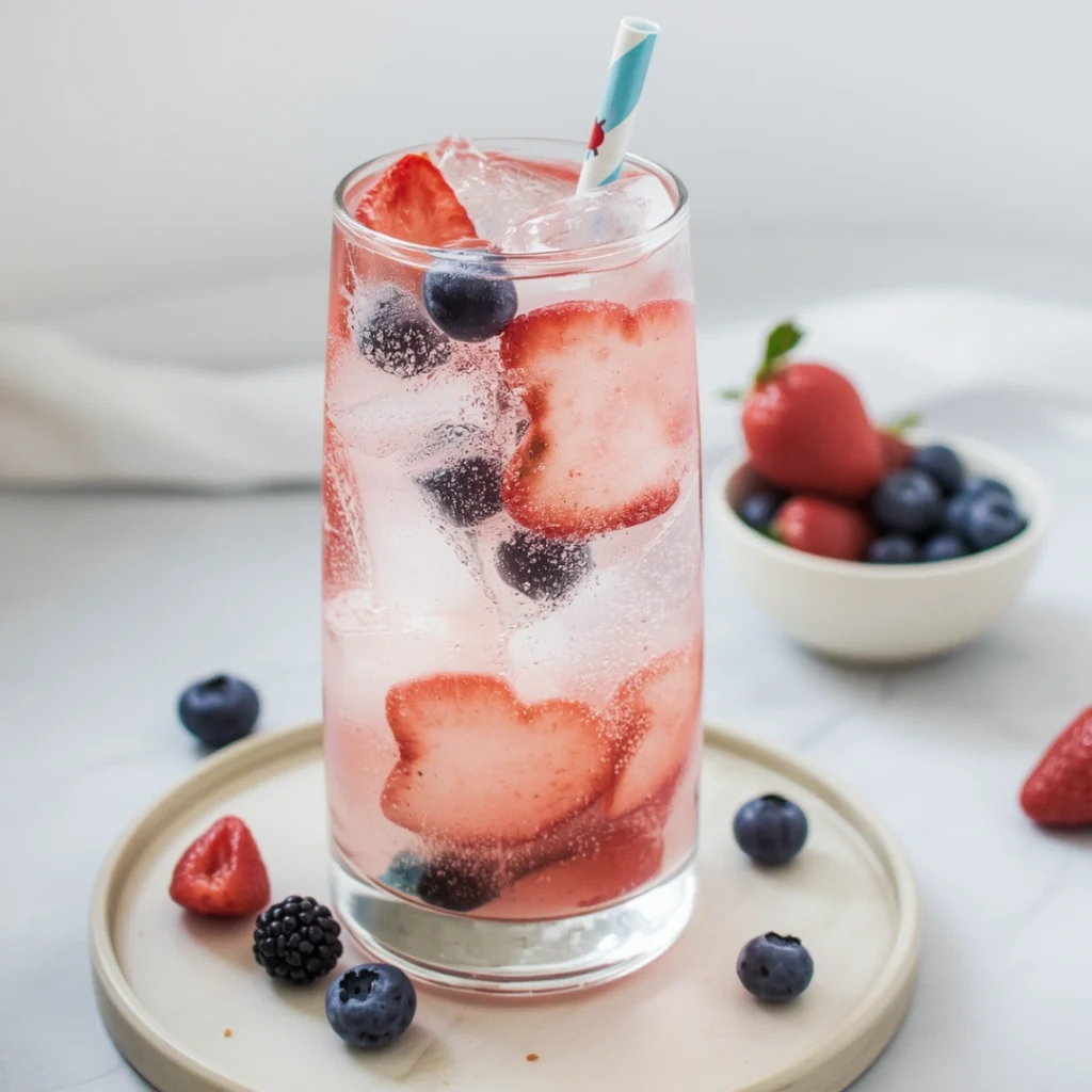 3. Berry Sparkling Water Mocktail