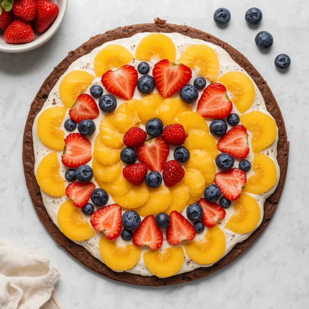 3. Brownie Fruit Pizza