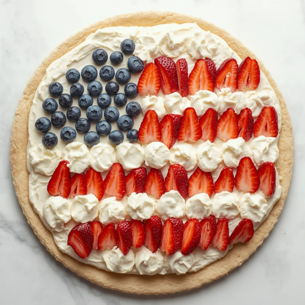 4. Patriotic Cream Cheese Fruit Pizza