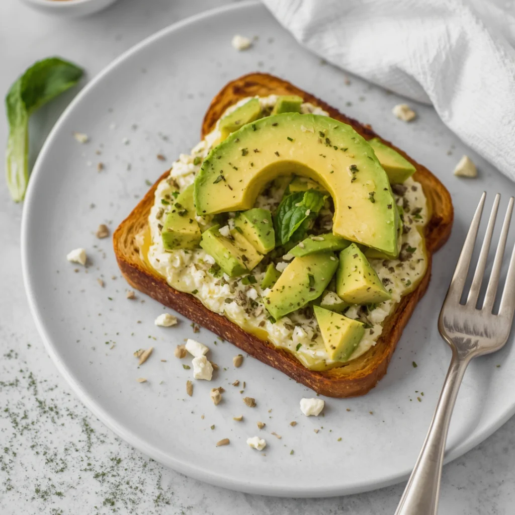 5. Avocado Cottage Cheese Toast