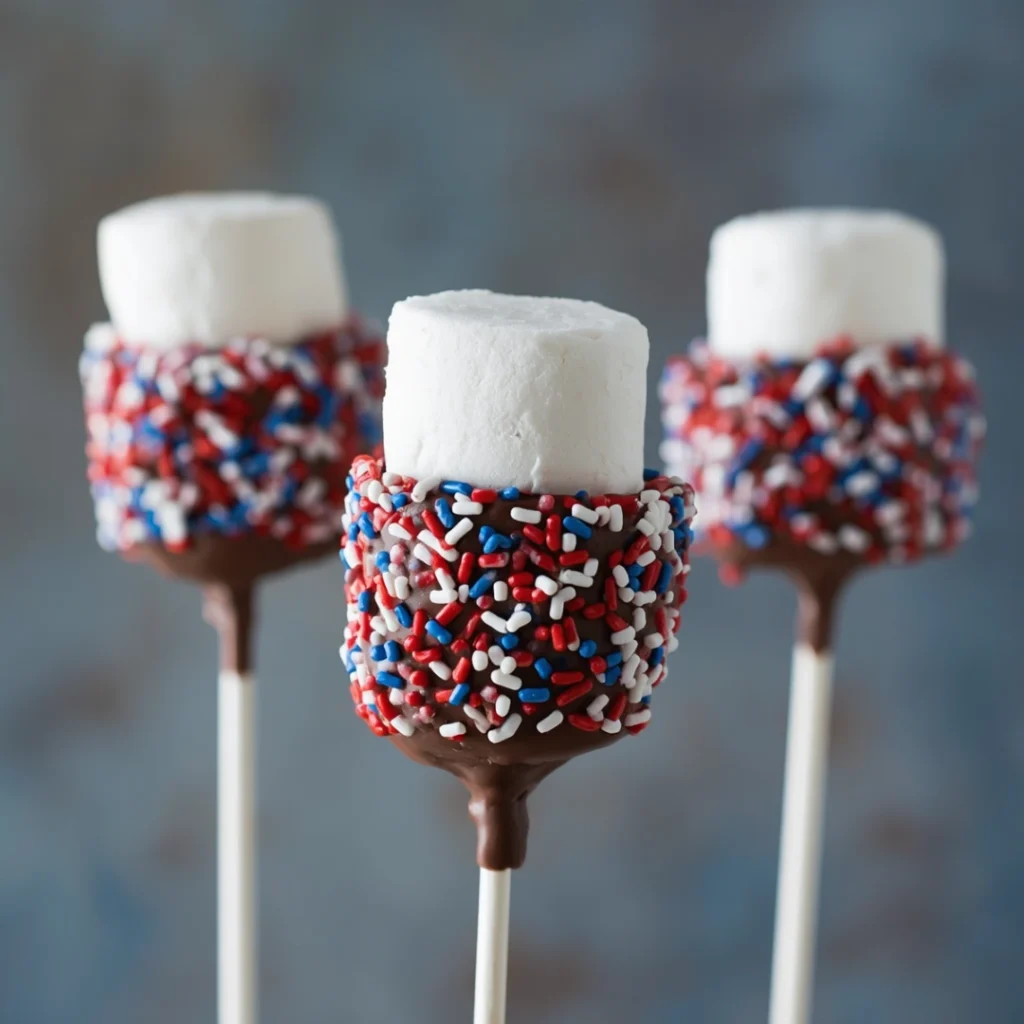 5. Firecracker Marshmallow Pops