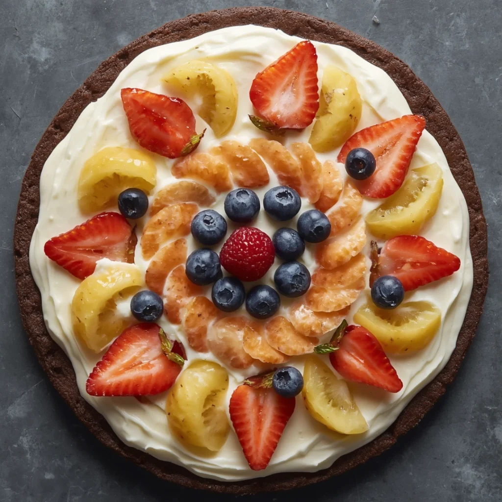 7. Chocolate Fruit Pizza