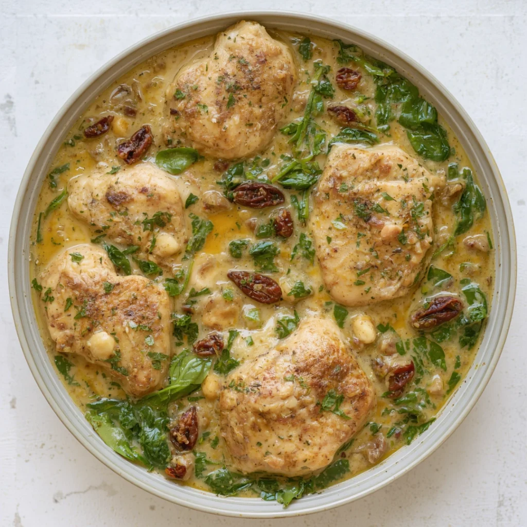7. Crockpot Tuscan Chicken Thighs 1