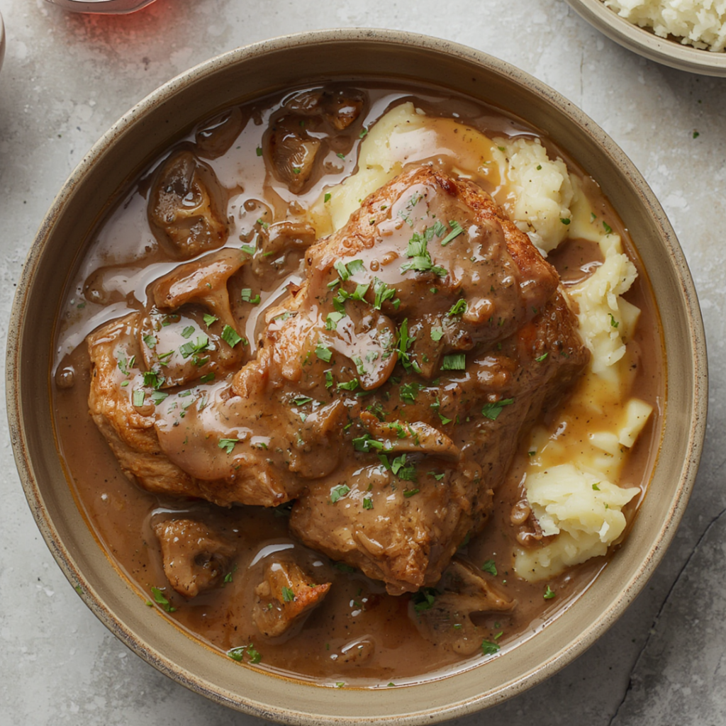 7. Mushroom Gravy Pork Tenderloin