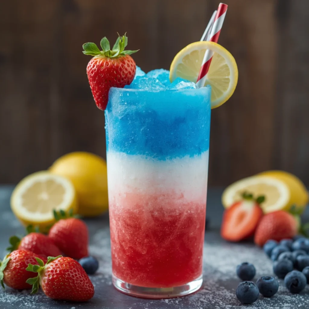 7. Red White Blue Slushie Mocktail 1