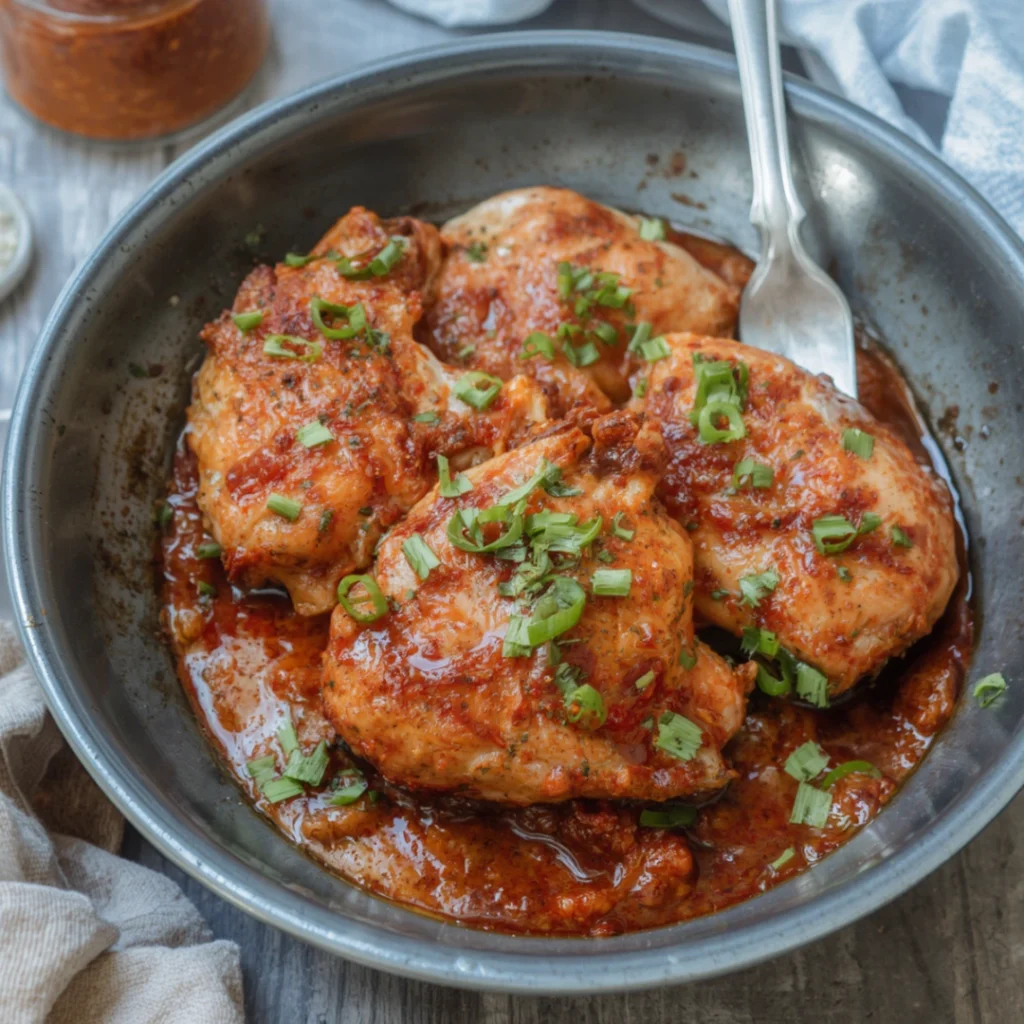 8. Crockpot Buffalo Chicken Thighs