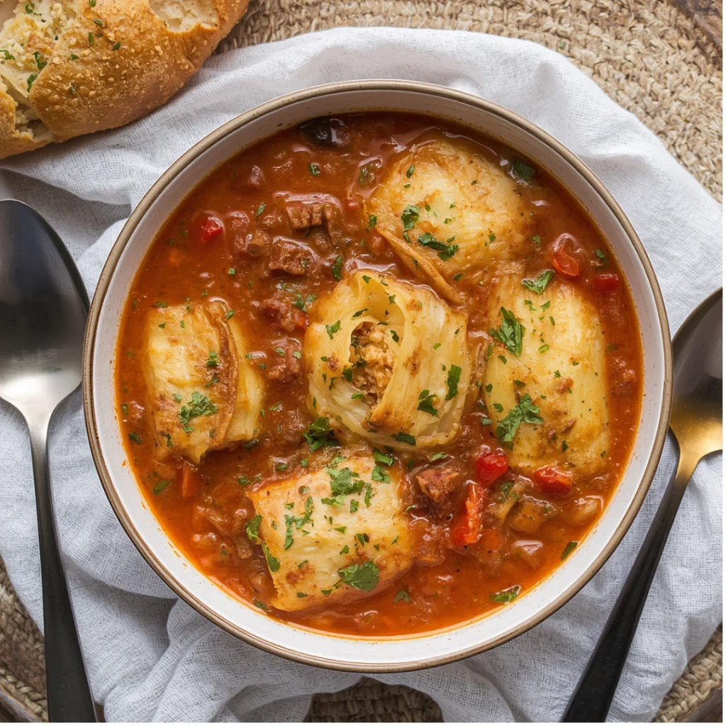 8. Keto Cabbage Roll Soup