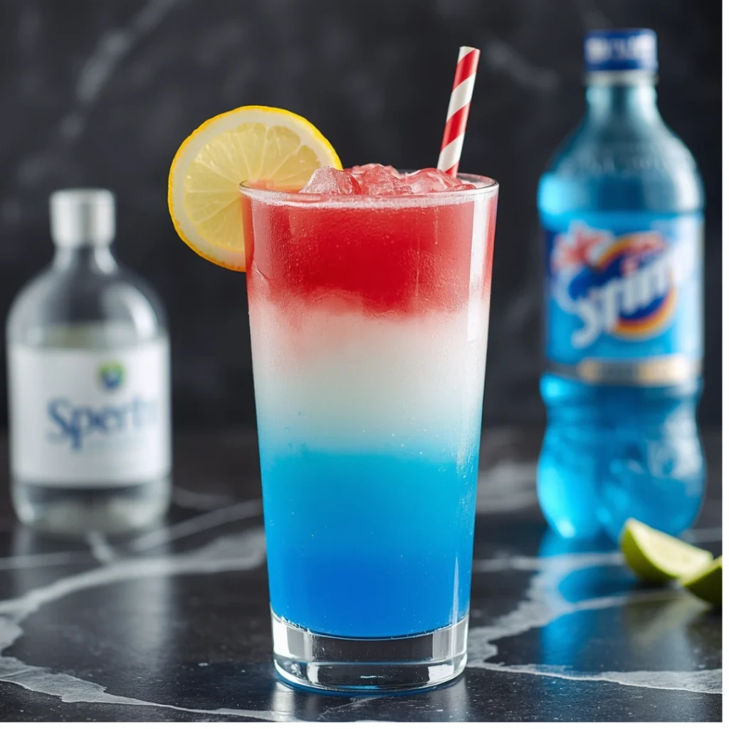 8. Layered Independence Day Mocktail