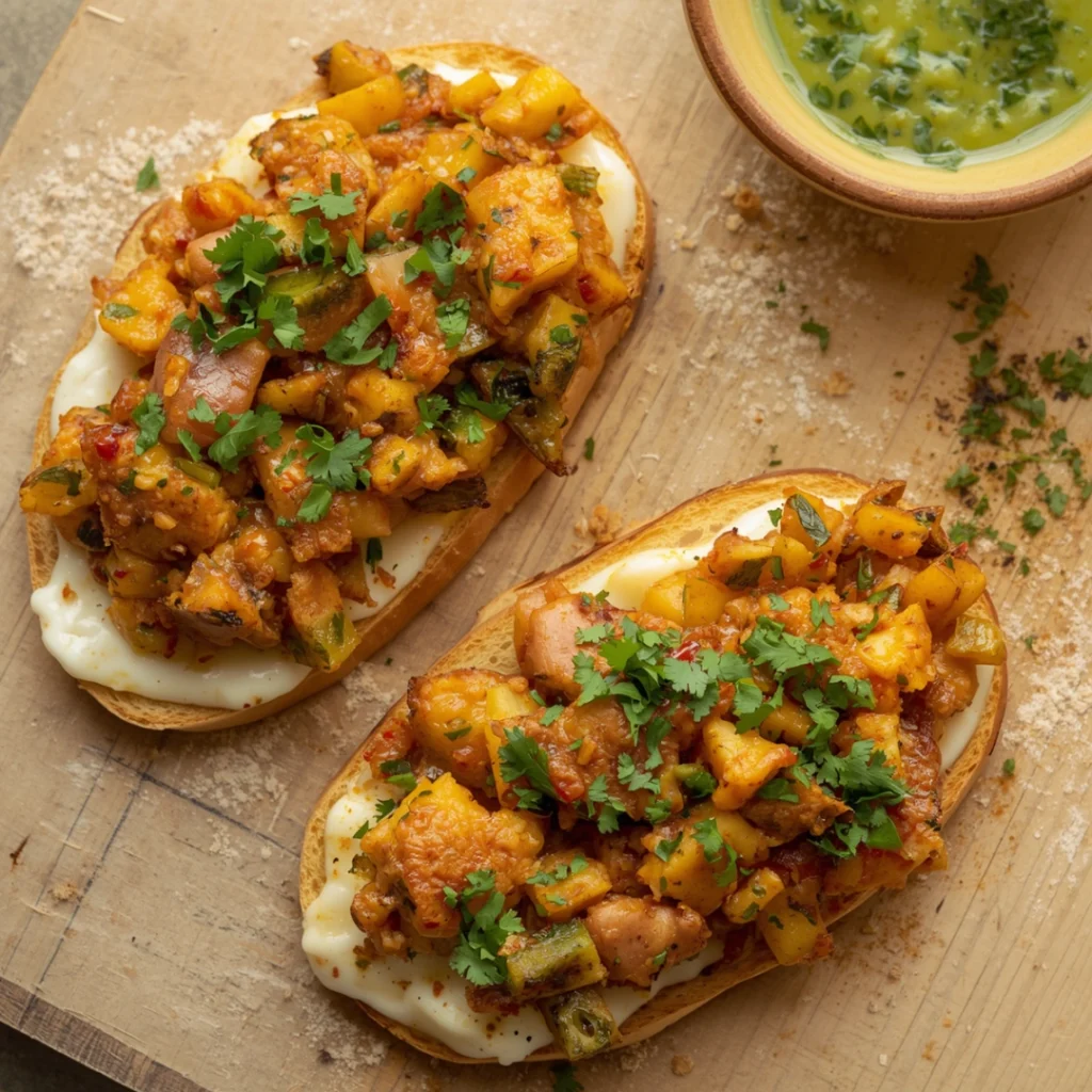 8. Pav Bhaji Toast