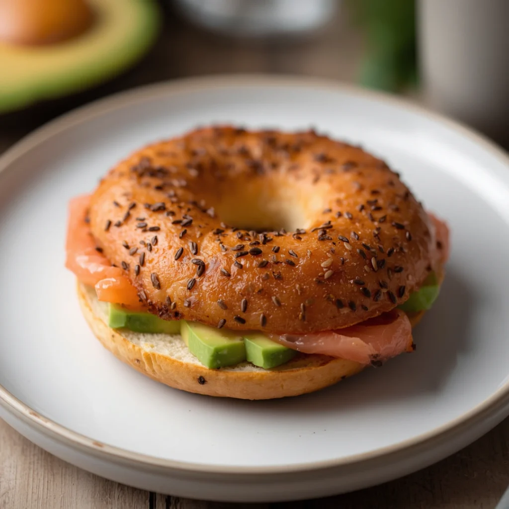 8. Smoked Salmon Avocado Bagel