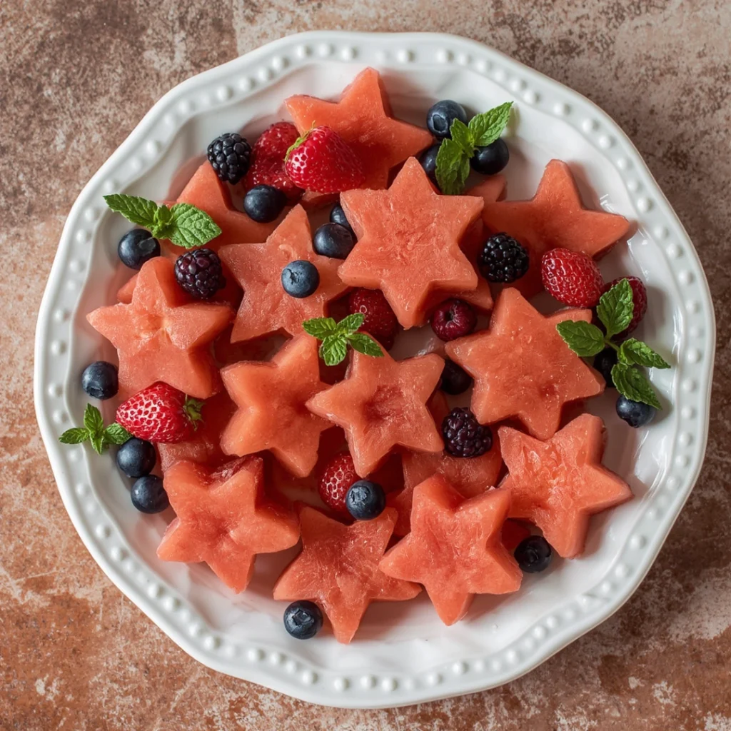 8. Star Shaped Watermelon Bites