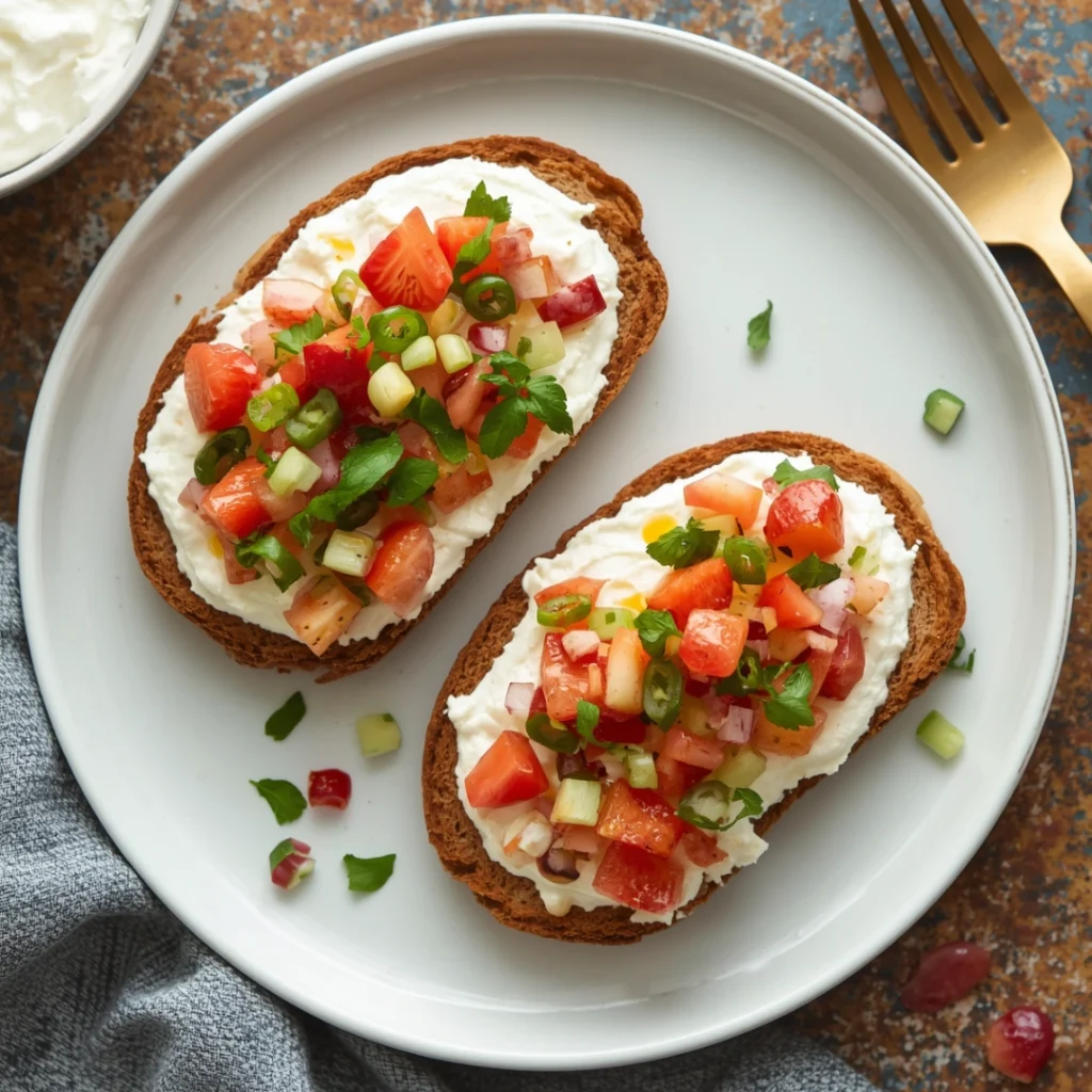 8. Whipped Cottage Cheese Dip Toast