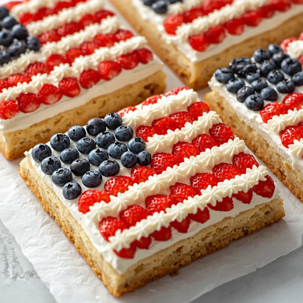 American Flag Sugar Cookie Bars