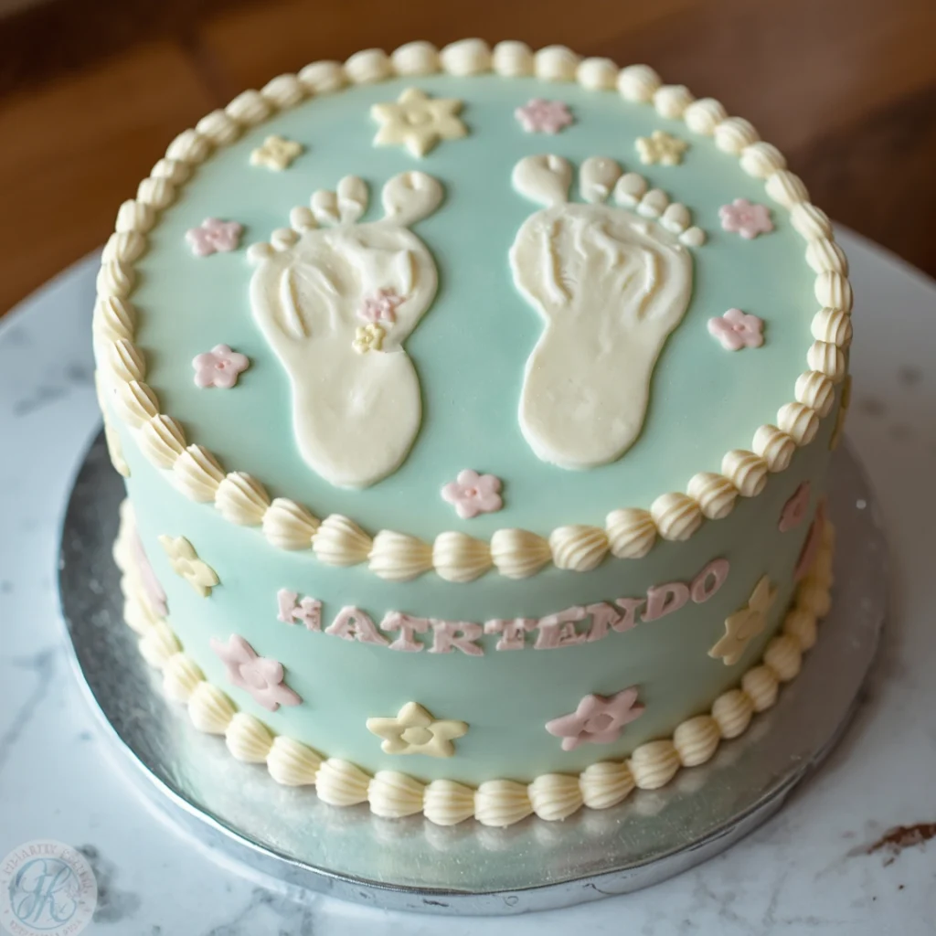 Baby Footprint Cake