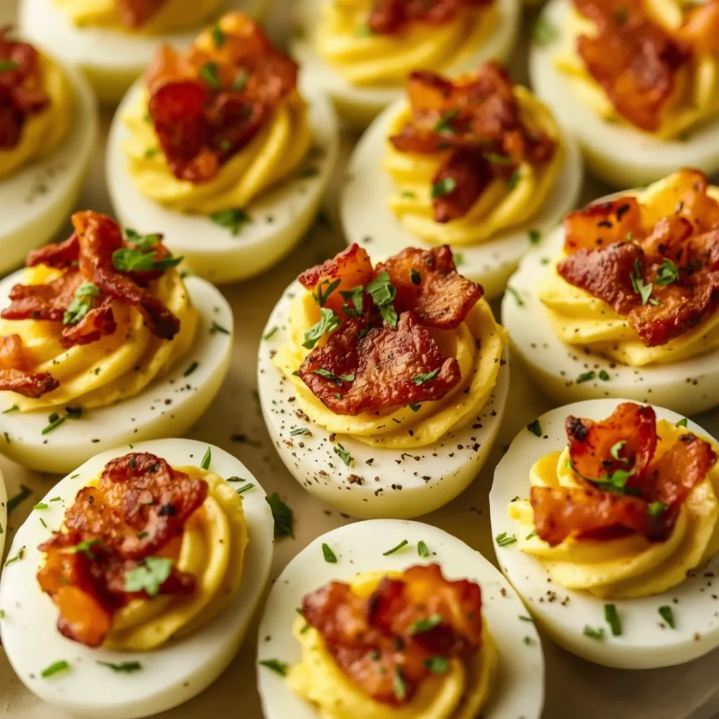 Bacon Ranch Deviled Eggs