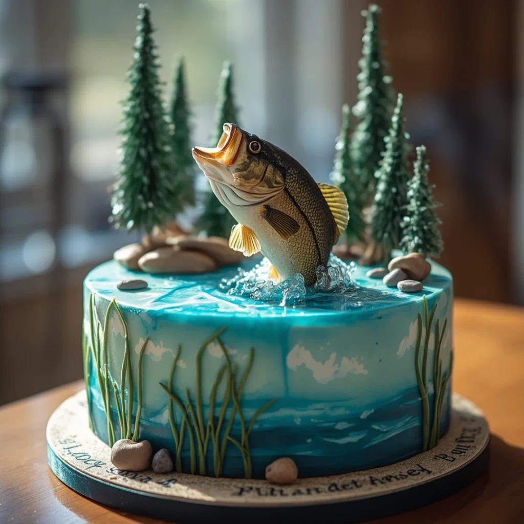 Bass Fishing Cake