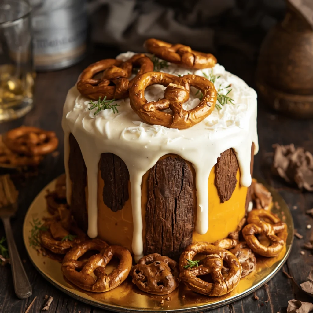 Ber and Pretzel Cake