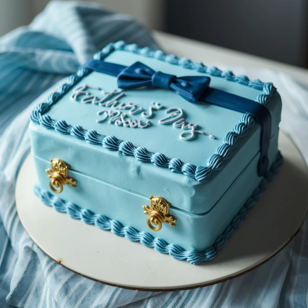 Blue Vintage Lunch Box Cake