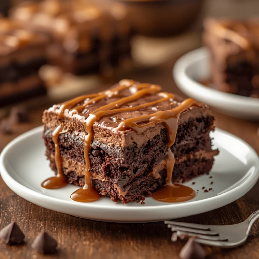 Chocolate Caramel Poke Cake