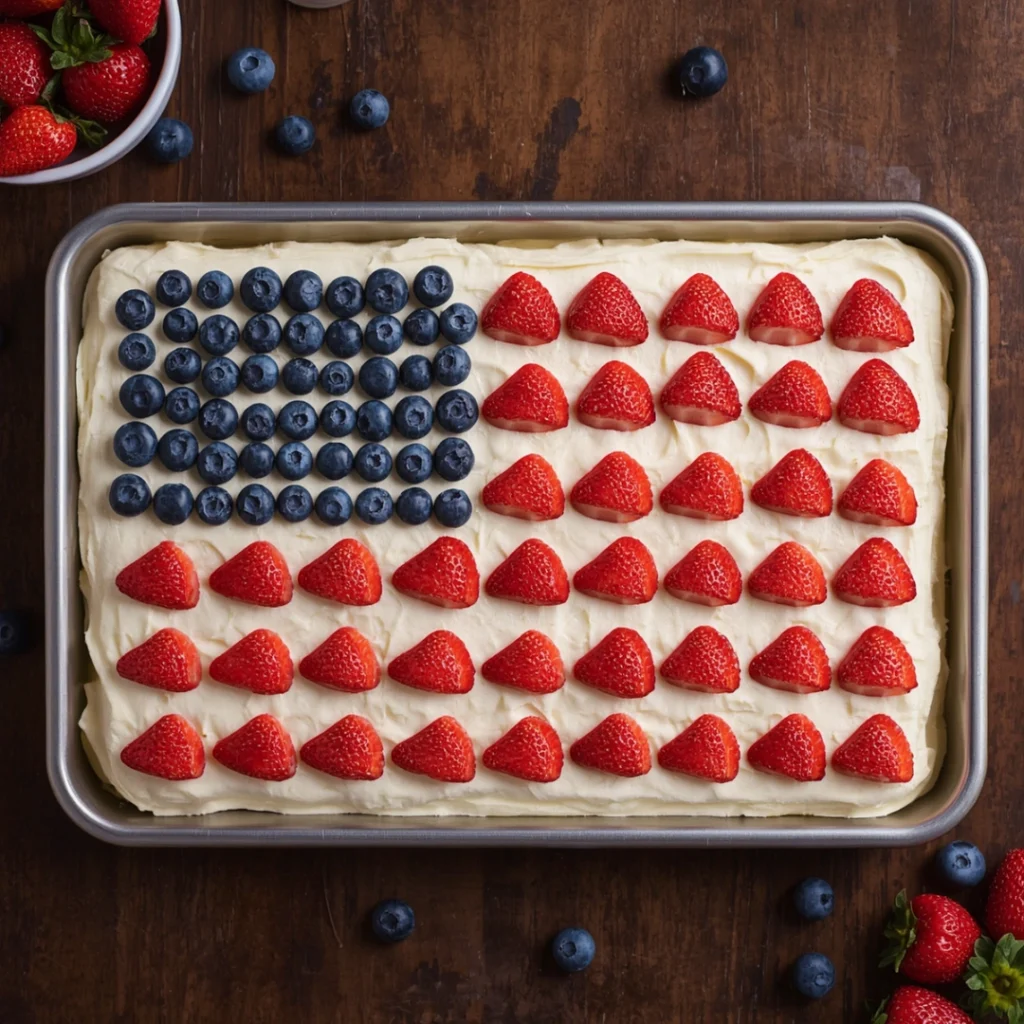Classic American Flag Sheet Cake