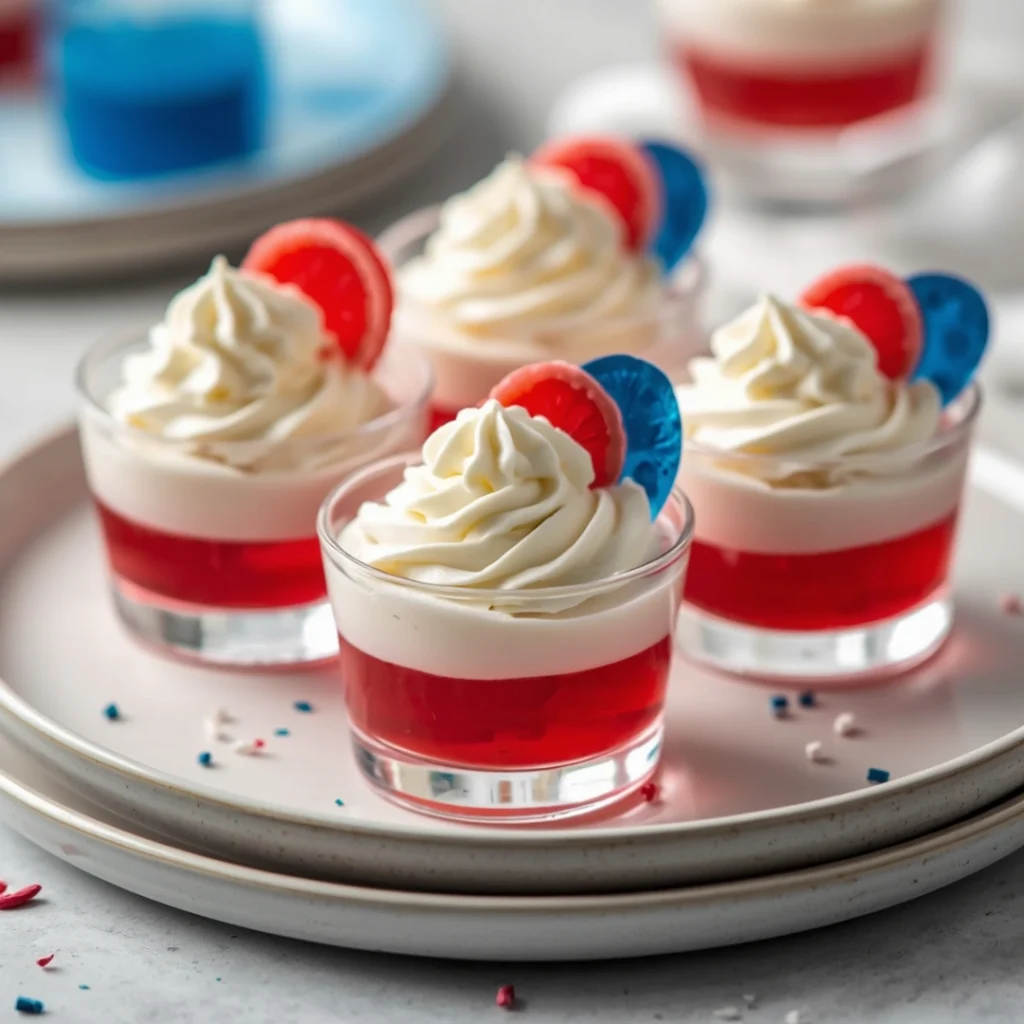 Coconut Cream Patriotic Jello Shots