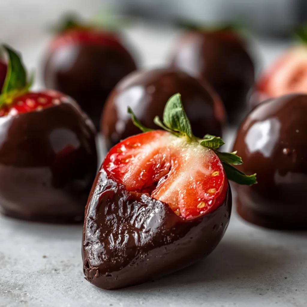 Dark Chocolate Strawberry Bites