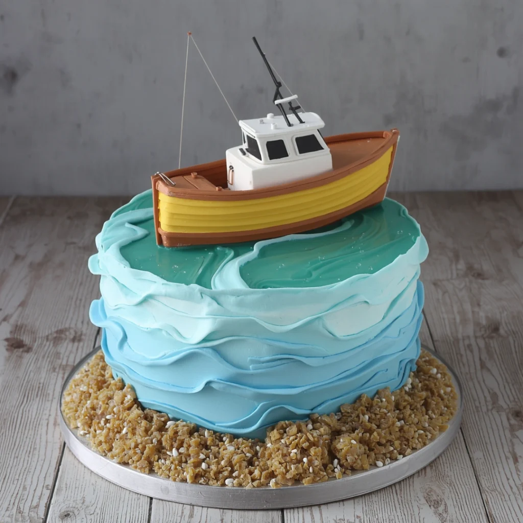 Fishing Boat Cake