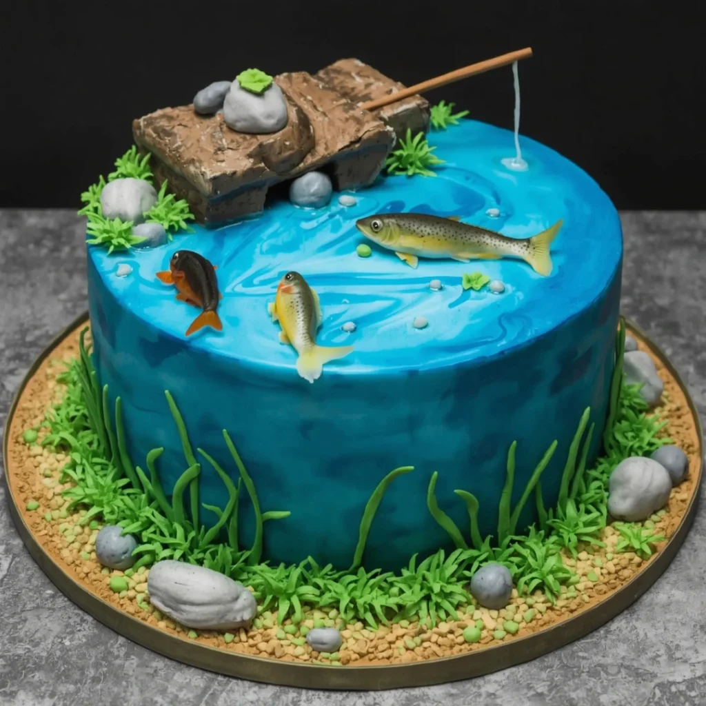 Fishing Pond Cake