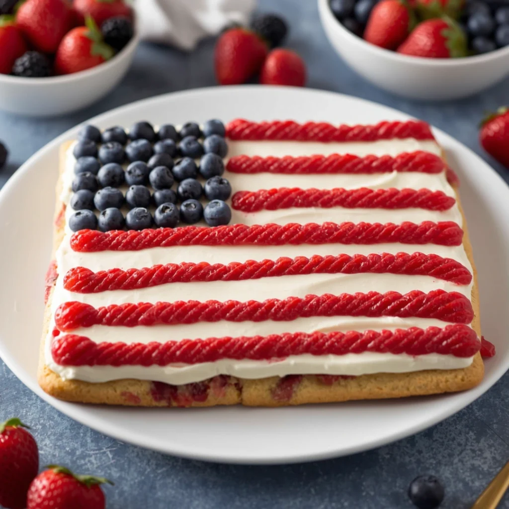 Flag Cookie Cake 1