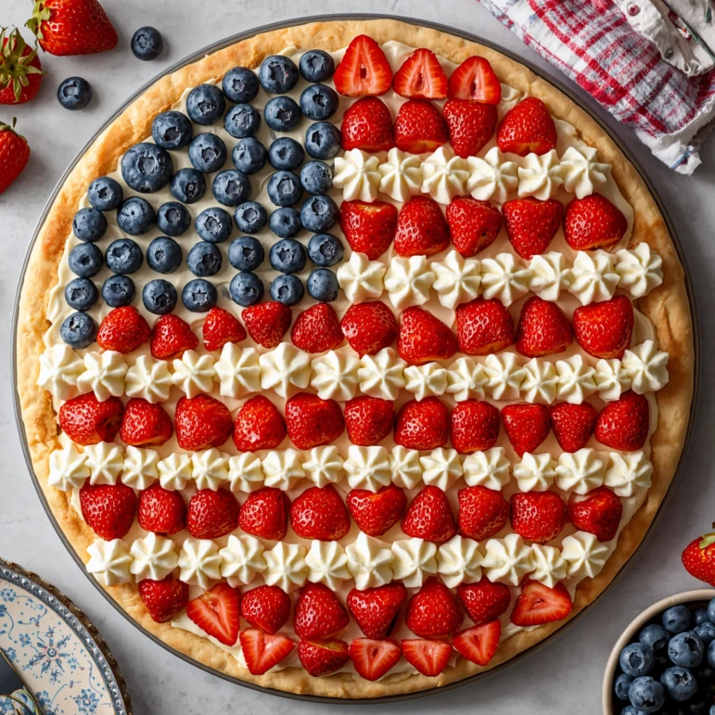 Fourth of July Fruit Pizza