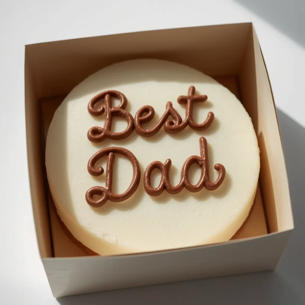 Minimalist Best Dad Lunch Box Cake
