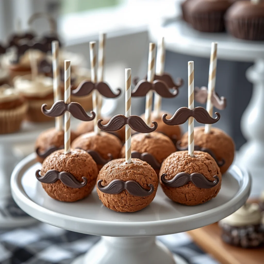 Mustache Cake Pops
