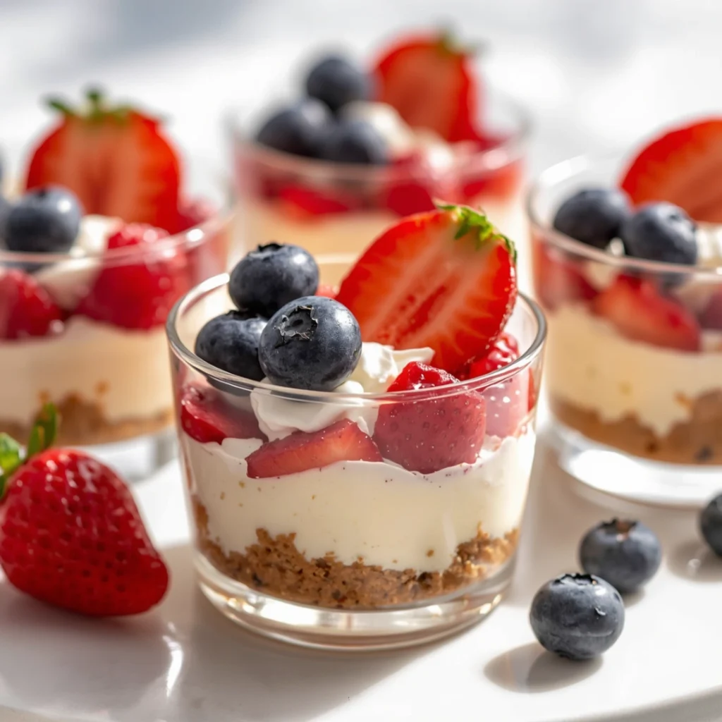 No Bake Berry Cheesecake Cups 1