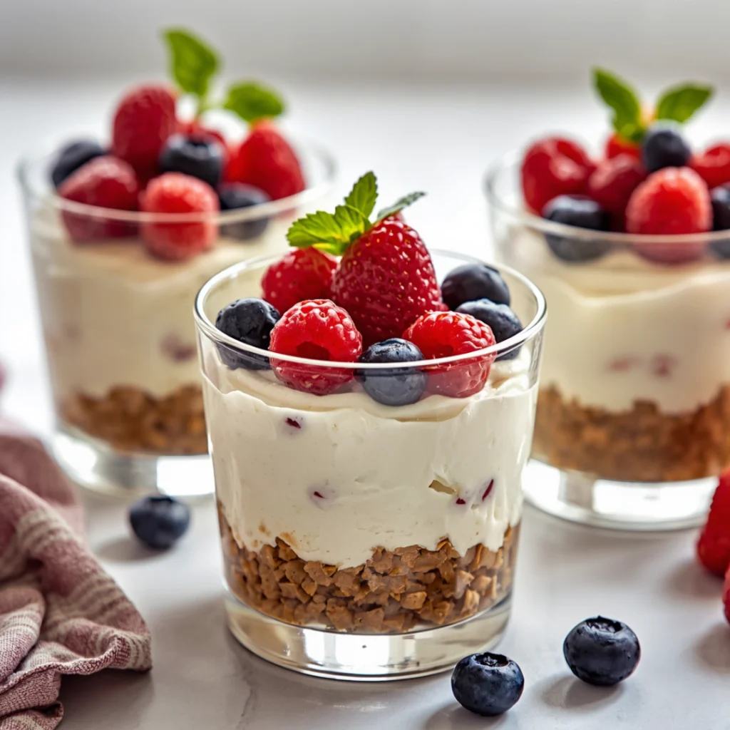 No Bake Berry Cheesecake Cups