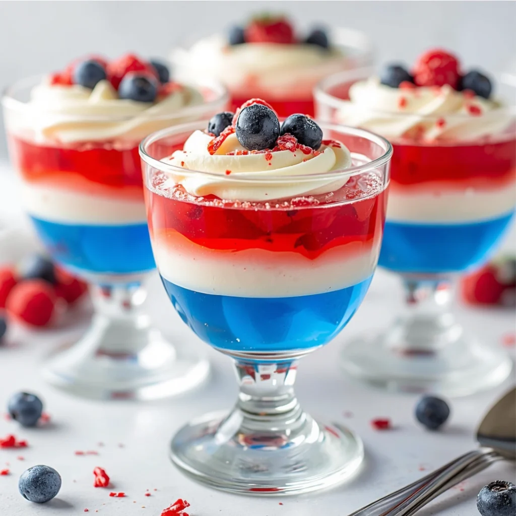 Patriotic Jello Parfaits