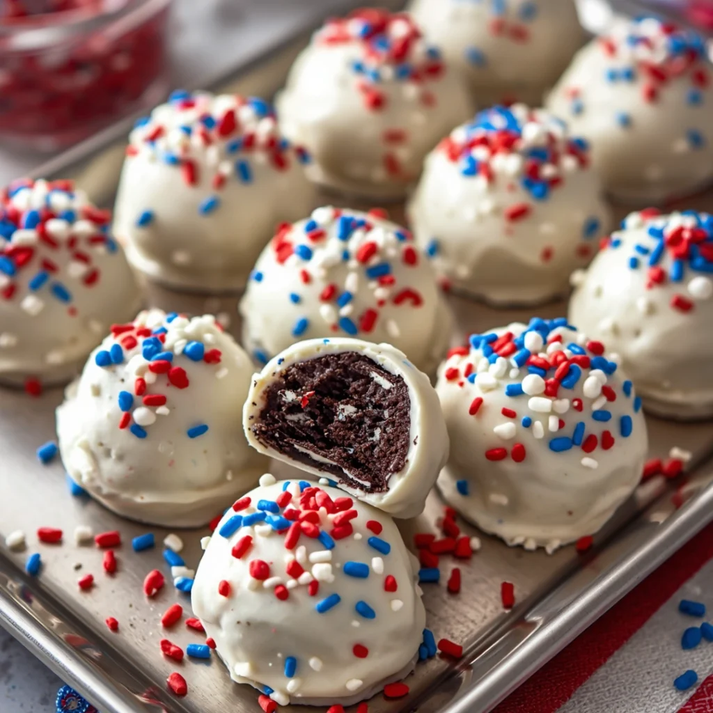 Patriotic Oreo Truffles
