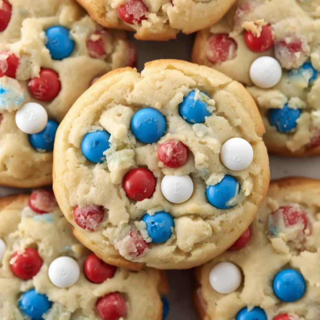 Red White Blue MM Cookies