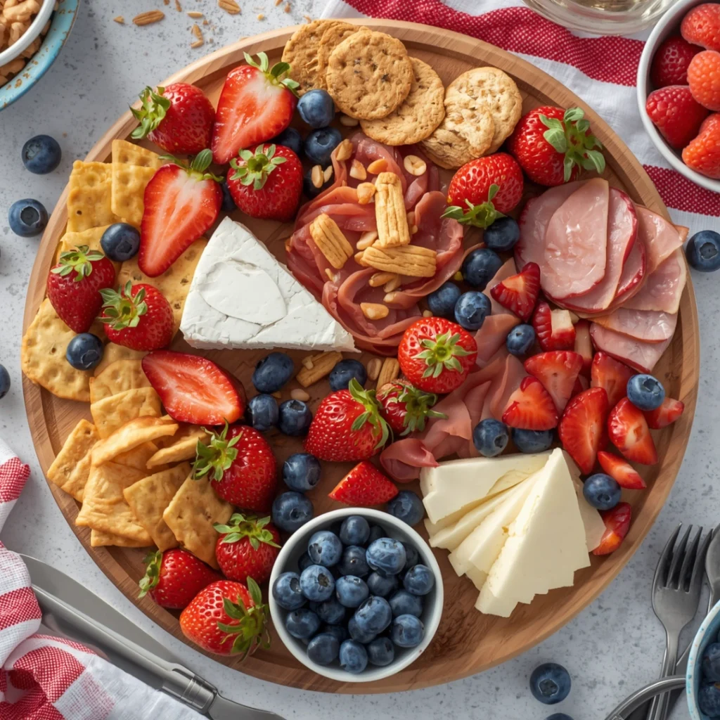 Red White and Blue Charcuterie Board