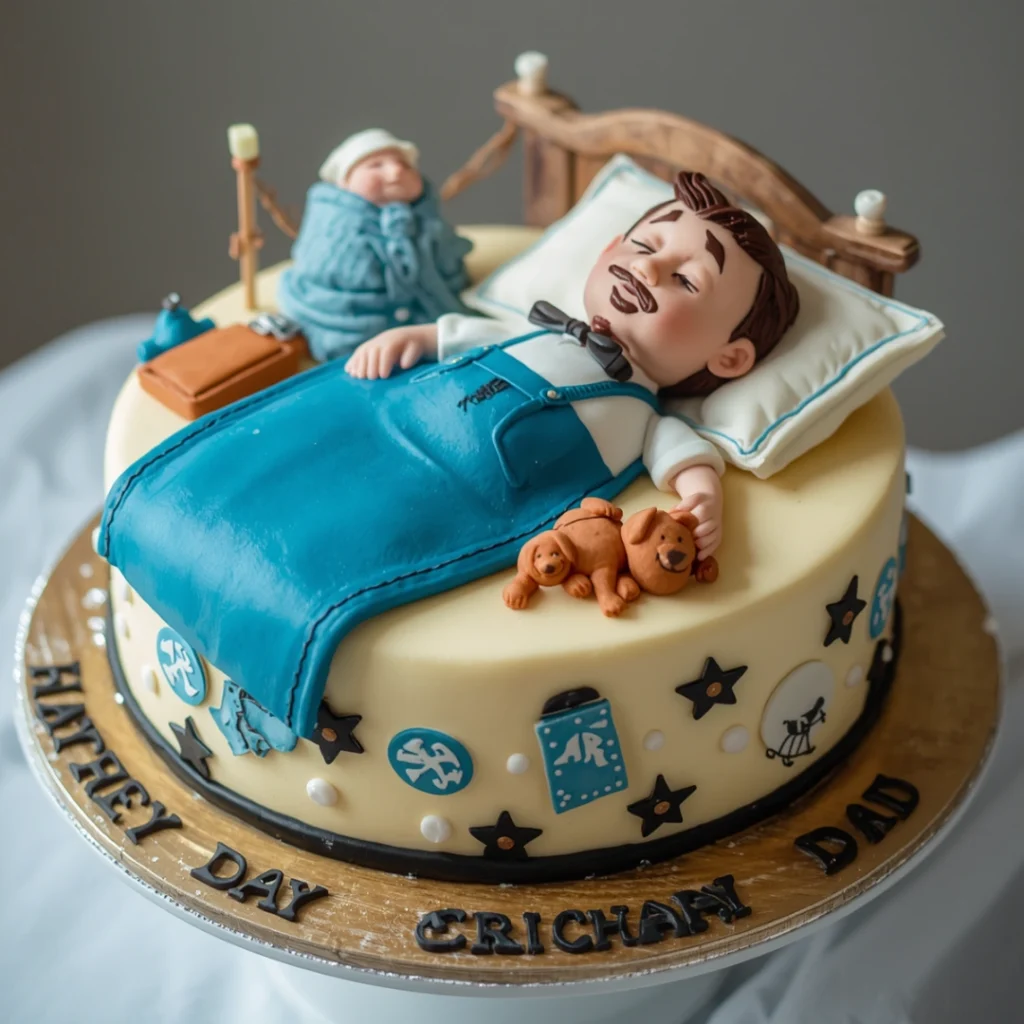 Sleeping Dad Cake