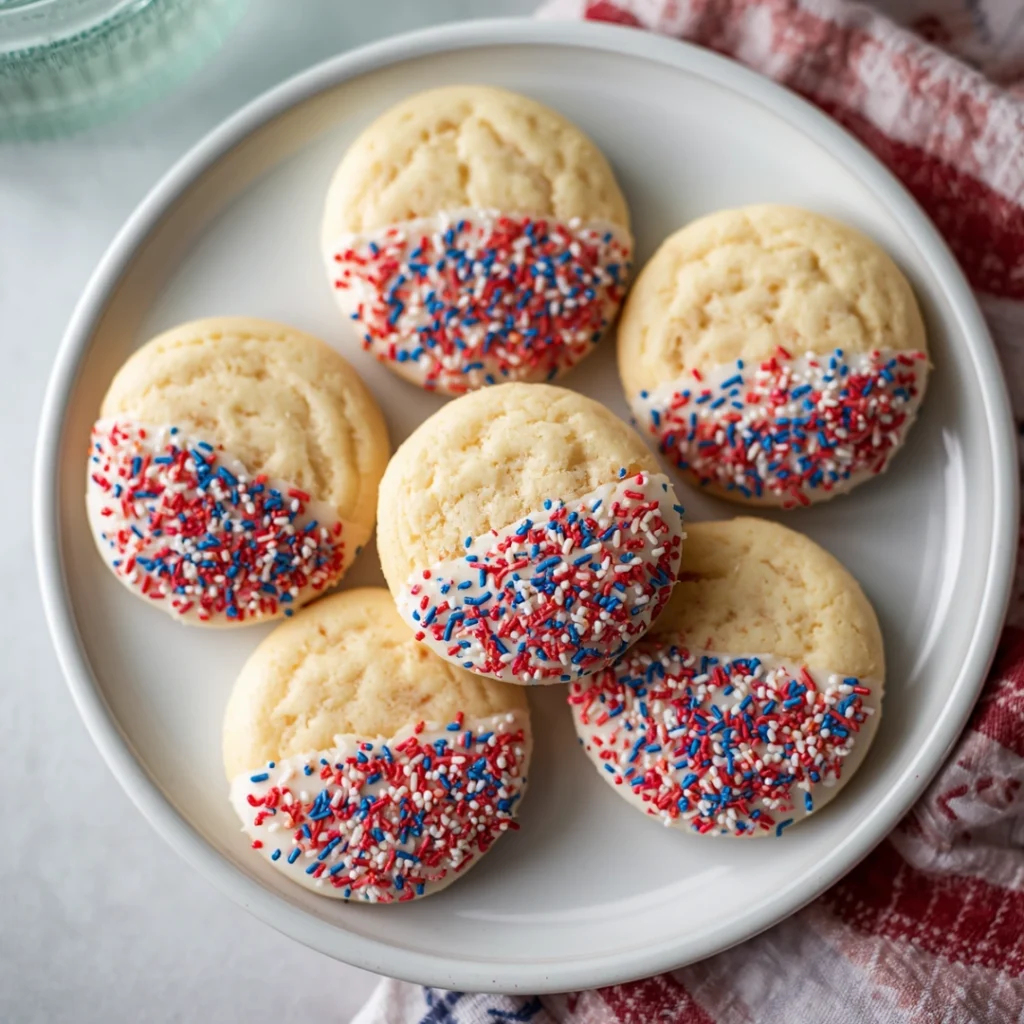 Sprinkle Dipped Butter Cookies