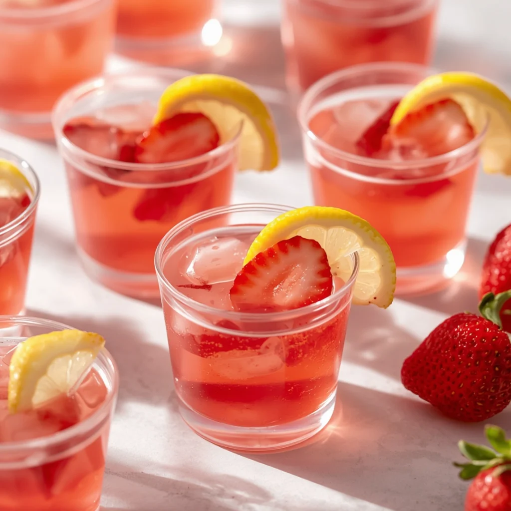 Strawberry Lemonade Jello Shots