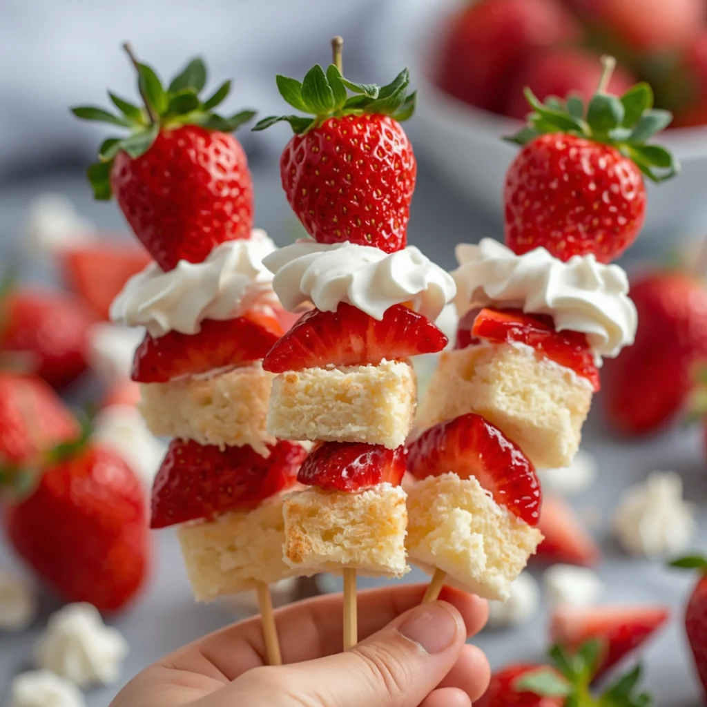 Strawberry Shortcake Skewers